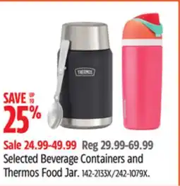 Canadian Tire Selected Beverage Containers and Thermos Food Jar offer