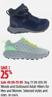 Canadian Tire Woods and Outbound Adult Hikers for Men and Women offer