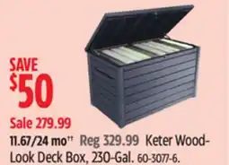 Canadian Tire Keter Wood-Look Deck Box offer