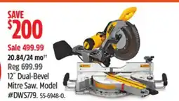 Canadian Tire 12 Dual-Bevel Mitre Saw offer