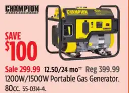 Canadian Tire CHAMPION 1200W/1500W Portable Gas Generator offer