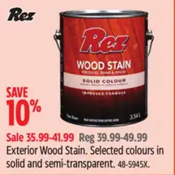 Canadian Tire REZ Exterior Wood Stain offer