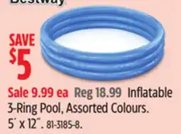 Canadian Tire Bestway Inflatable 3-Ring Pool offer