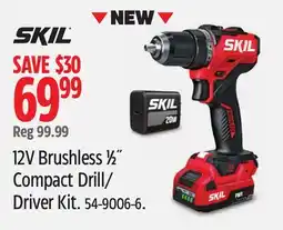Canadian Tire 12V Brushless 1⁄2˝ Compact Drill/ Driver Kit offer