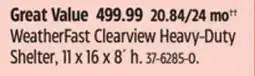 Canadian Tire Weather Fast Clearview Heavy-Duty Shelter offer