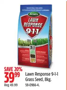 Canadian Tire Lawn Response 9-1-1 Grass Seed offer