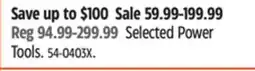 Canadian Tire Maximum Selected Power Tools offer