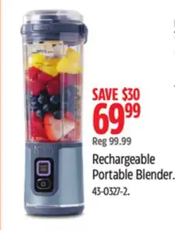 Canadian Tire NINJA Rechargeable Portable Blender offer