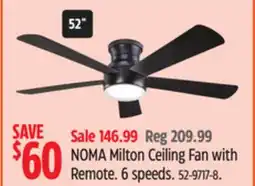 Canadian Tire NOMA Milton Ceiling Fan with Remote offer