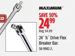 Canadian Tire 24˝ 1⁄2˝ Drive Flex Breaker Bar offer