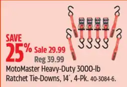 Canadian Tire MotoMaster Heavy-Duty 3000-lb Ratchet Tie-Downs offer
