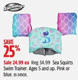 Canadian Tire SwimWays Sea Squirts Swim Trainer offer