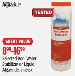 Canadian Tire Selected Pool Water Stabilizer or Liquid Algaecide offer