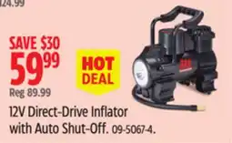 Canadian Tire 12V Direct-Drive Inflator with Auto Shut-Off offer