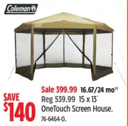 Canadian Tire Coleman OneTouch Screen House offer