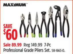 Canadian Tire MAXIMUM Professional Grade Pliers Set offer