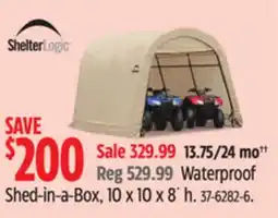 Canadian Tire ShelterLogic Shed-in-a-Box offer