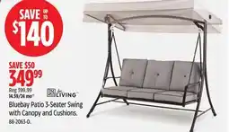 Canadian Tire Bluebay Patio 3-Seater Swing with Canopy and Cushions offer