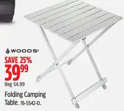 Canadian Tire Woods Folding Camping Table offer