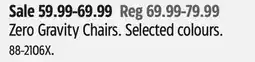 Canadian Tire Zero Gravity Chairs offer