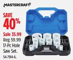 Canadian Tire Mastercraft 17-Pc Hole Saw Set offer