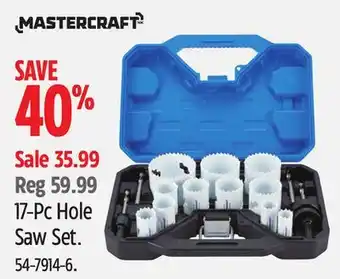 Canadian Tire Mastercraft 17-Pc Hole Saw Set offer