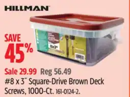 Canadian Tire HILLMAN Square-Drive Brown Deck Screws offer
