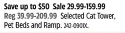 Canadian Tire Selected Cat Tower, Pet Beds and Ramp offer