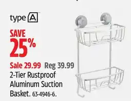 Canadian Tire Type A 2-Tier Rustproof Aluminum Suction Basket offer