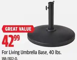 Canadian Tire For Living Umbrella Base, 40 lbs offer