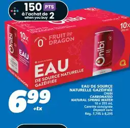 IGA ONIBI CARBONATED NATURAL SPRING WATER offer