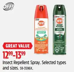 Canadian Tire OFF! Insect Repellent Spray offer
