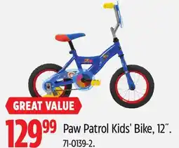 Canadian Tire Paw Patrol Kids' Bike, 12 offer
