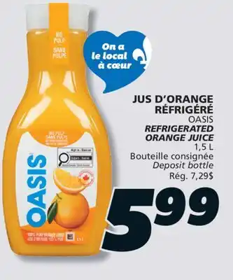 IGA OASIS REFRIGERATED ORANGE JUICE offer