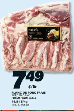 IGA NAGANO FRESH PORK BELLY offer