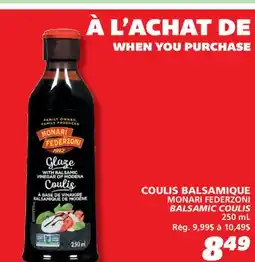 IGA MONARI FEDERZONI BALSAMIC COULIS offer