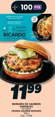 IGA RICARDO FROZEN SALMON BURGERS offer