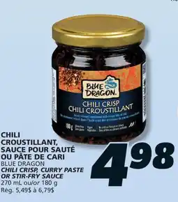 IGA BLUE DRAGON CHILI CRISP, CURRY PASTE OR STIR-FRY SAUCE offer