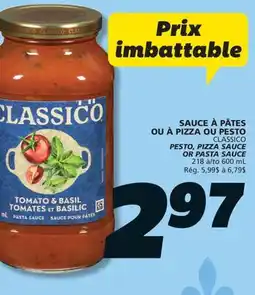 IGA CLASSICO PESTO, PIZZA SAUCE OR PASTA SAUCE offer