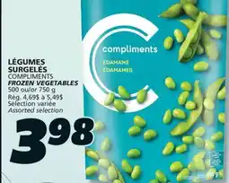 IGA COMPLIMENTS FROZEN VEGETABLES offer