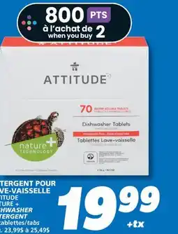 IGA ATTITUDE NATURE + DISHWASHER DETERGENT offer