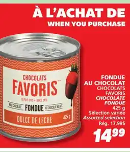 IGA CHOCOLATS FAVORIS CHOCOLATE FONDUE offer