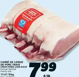 IGA FRESH PORK LOIN RACK offer