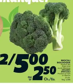 IGA ORGANIC BROCCOLI offer