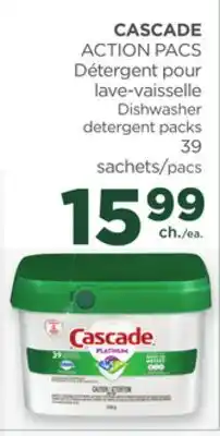 Proxim CASCADE ACTION PACS Dishwasher detergent packs offer