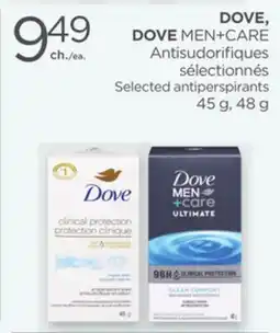Proxim DOVE, DOVE MEN+CARE Selected antiperspirants offer