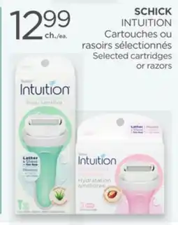 Proxim SCHICK INTUITION Selected cartridges or razors offer