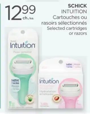 Proxim SCHICK INTUITION Selected cartridges or razors offer
