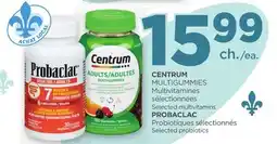 Proxim CENTRUM MULTIGUMMIES Selected multivitamins, PROBACLAC Selected probiotics offer