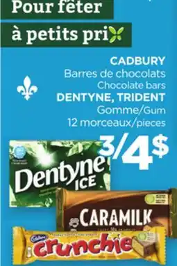 Proxim CADBURY Chocolate bars, DENTYNE, TRIDENT Gum offer
